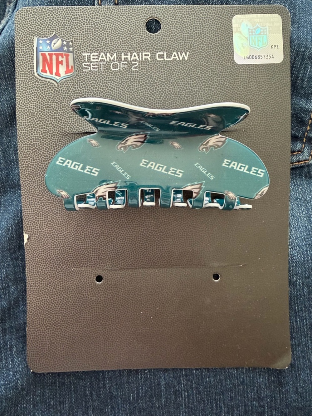 NFL Philadelphia Eagles Green Team Hair Claw